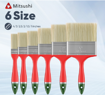 Mitsushi 1"1.5"2"2.5"3"4"Paint Brush High Quality Paint Brush Art Crafts Painting Tool