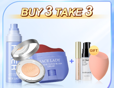 SACE LADY Makeup Setting Spray Oil Control Long Lasting Matte Lock Face Cosmetics + Makeup Blush Lasting Pigment Mousse Cloud