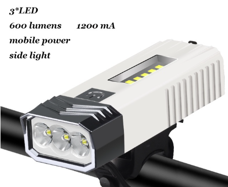 MTB Bicycle Light Bike Front Rear Lights Set Mountain Bike Night Cycling Headlight USB LED 600LM