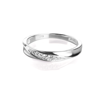 Unisilver 925 Thin Band Twisted Wedding Ring
