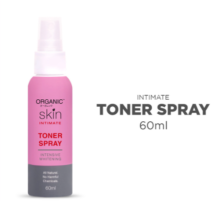 Organic Skin Japan Intimate Toner Spray 60ml Intensive Whitening Inner Thigh Area Lightening Toner
