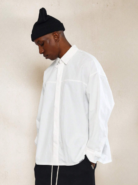 SUMWON Long Sleeve Shirt With Tab Detail