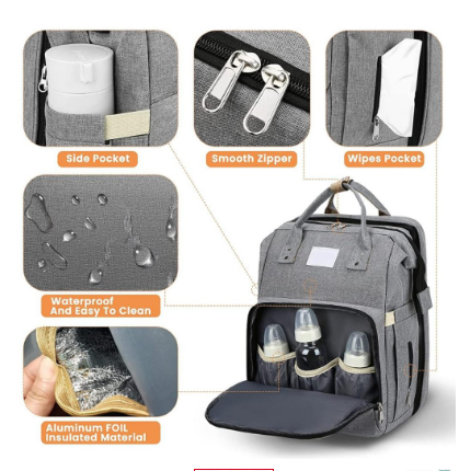 Dr. isla Baby Bag Convenient Travel Backpack Mom's Bag Crib Multi Bag Waterproof Diaper Bags B36