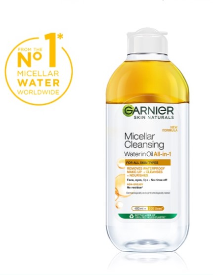Garnier Micellar Water with Argan Oil Waterproof Makeup Remover Cleanser Skincare