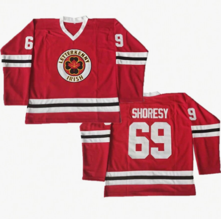 Letterkenny Irish 69 Shoresy Summer Christmas TV Series Mens Hockey Jerseys Stitched Red
