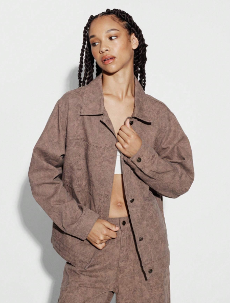 SUMWON WOMEN Twill Trucker Denim Jacket
