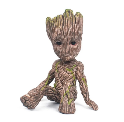 Marvel Tree Man Groot Guardians of The Galaxy Avengers Anime 6cm Mini Toys Action Figure Sitting Groot kids Toys Gifts