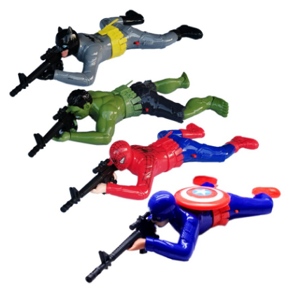 Crawling Avengers Super Heroes Characters Battery Operated Toy Action Figure Batmn Spidermn Hlk