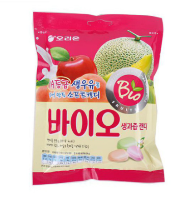 Orion Fruit Candy Melon Peach Apple assorted 99g