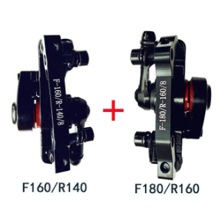 MTB Disc Brake Caliper Brake F180 / R160 and F160 / R140 Aluminum Alloy H-quality wear-resistant CNC Precision Machining BOLIDS Front Rear Caliper Bicycle Accessories