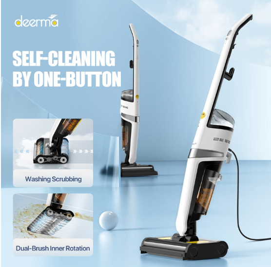Deerma Wet and Dry Vacuum Cleaner Mop and Vacuum 2 in 1 Self-Cleaning Clean Sewage Tank Separation