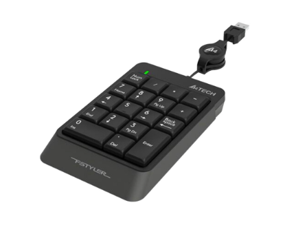 Sleek Round-Square Keycaps High-Elasticity Wired Silicon Numeric Keypad