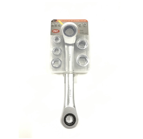 Ares Cod UNIVERSAL SOCKET SET WITH REVERSIBLE RATCHET 6PCS