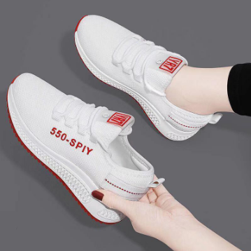 Ms white shoe movement of new joker running mesh shoe breathable mesh surface leisure female shoes