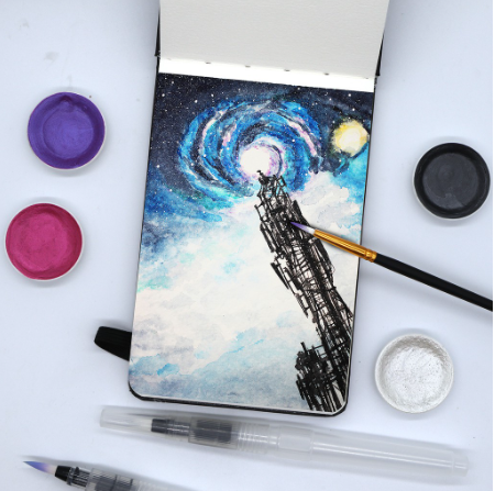 SeamiArt Potentate Mini Drawing Notebook 300GSM Paper 24 Sheets