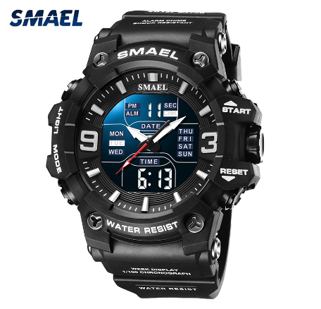 Original Luxury Fashion Men's Watch Sports Fashion Casual Watch Waterproof Luminous Silicone Watch BLACK