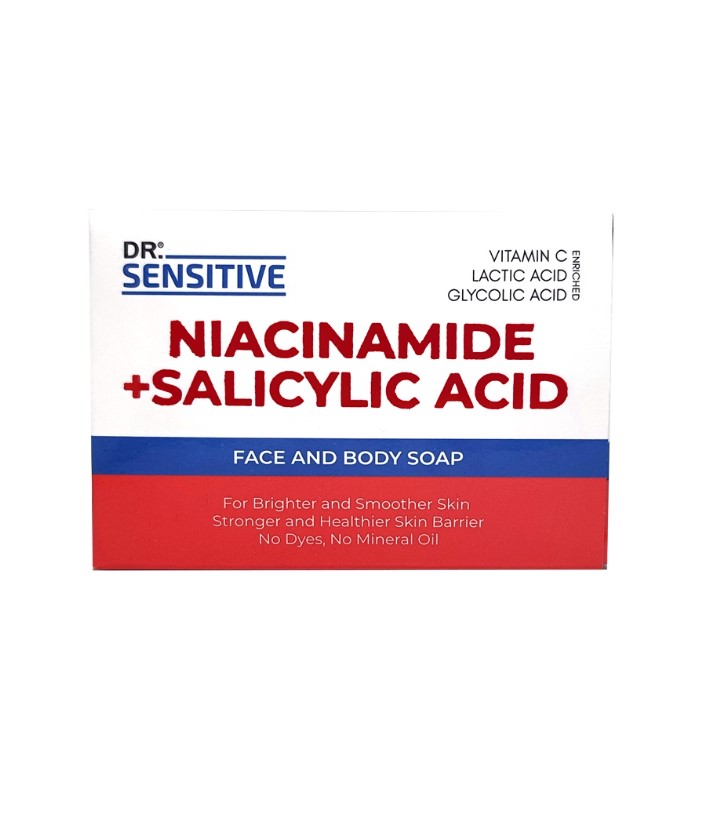 Dr. Sensitive Niacinamide plus Salicylic Acid Face and Body Bar Soap 120g