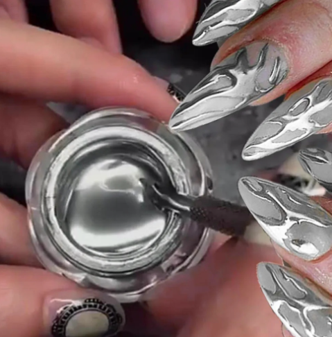 Superbright Metallic Painting Gel Nail Art Gold Silver Rosegold Mirror UV Gel DIY Manicure Art