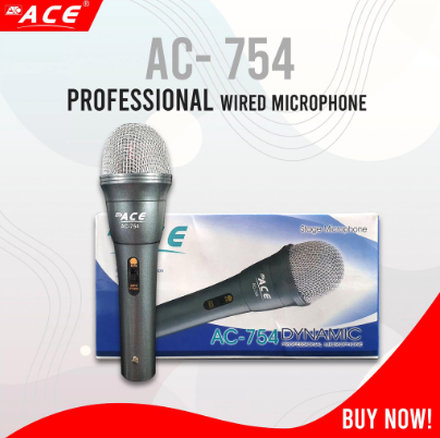 Ace AC-754 Professional Dynamic Vocal Audio Wired Microphone