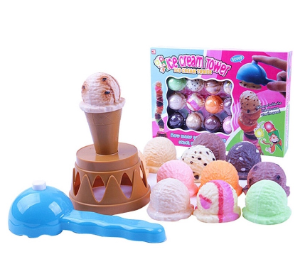 Children's Toy Ice Cream Tower Stack High Set Board Game