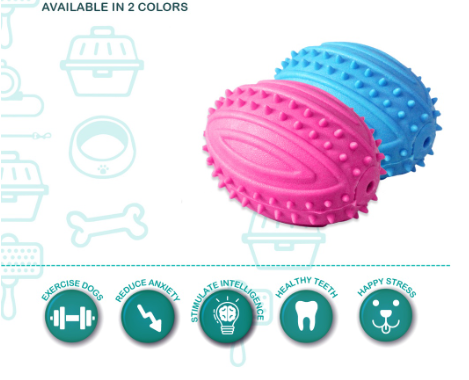 Doggo Squeaky Rugby - Thick Rubber Material