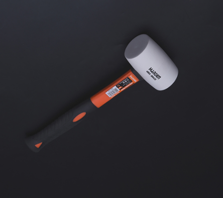 Harden 225g - 680g White Rubber Mallet with Firbregalss Handle White rubber head, Two colors