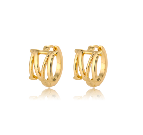 Kaijiang Anting-anting Initial Letter Hoop Earrings For Women A-Z Letter Piercing Stainless Steel Earring Korean Fashion Jewelry M