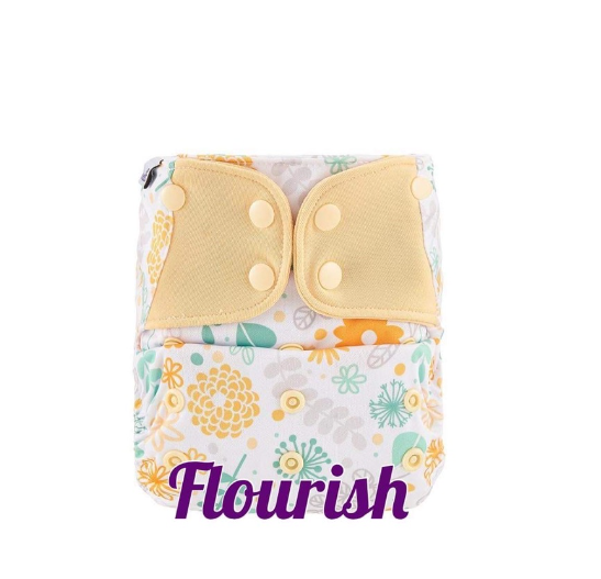 Booldeet Posh Cloth Diaper Newest Prints with 4-Layer Contoured Microfiber Insert S21