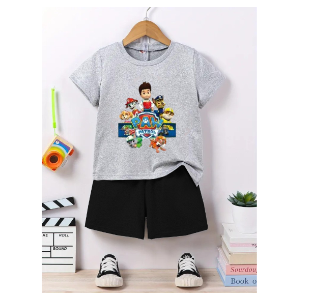 Boy Clothes Corp Terno for Kids Boys Fashion Sando Shorts Set Summer Tshirt  S12