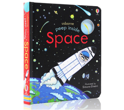 Usborne Peep Inside Space English Educational Montessori Picture Books for Kids Bedtime Reading Book