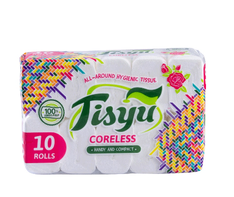 Tisyu Coreless Compact Tissue Paper 10's 30g
