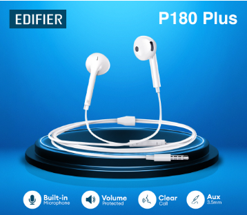 Edifier P180 Plus / P180 Type-C Built-in Microphone HD Voice Free Talking Ergonomic Semi-In-Ear