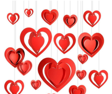16pcs 3D Heart Hanging Decorating Kit for Valentines Day  Monthsary  Anniversary Party Decoration