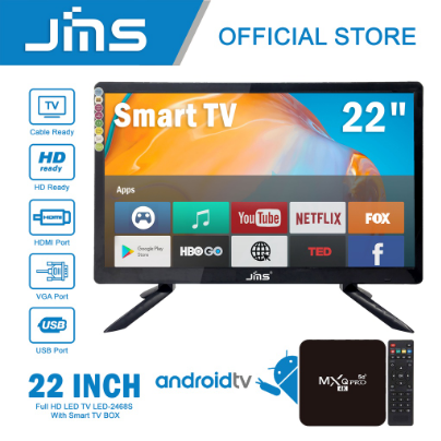 JMS 22 Inch Screen Full HD LED TV+ Smart TV BOX LED-2468S