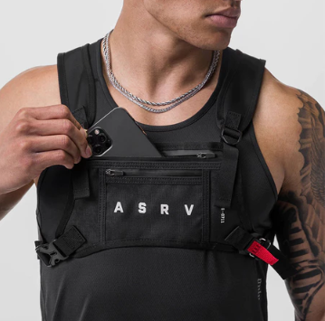 Sports fitness bag multifunctional outdoor oxford cloth waterproof wear-resistant hiking vest bag chest bag tp542