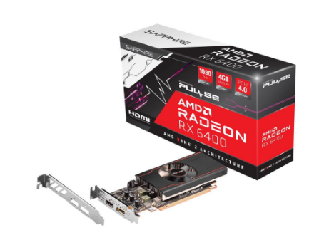 Sapphire Pulse Radeon RX 6400 4GB GDDR6 PCI Express 4.0 Low Profile Graphic Card (SPR-11315-01-20G)