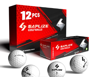 12 * SAPLIZE Golf Ball 12 Pack Two Layer Golf Balls, Away Golf Balls, A Dozen Tournament Golf Balls, Surlyn / Synthetic