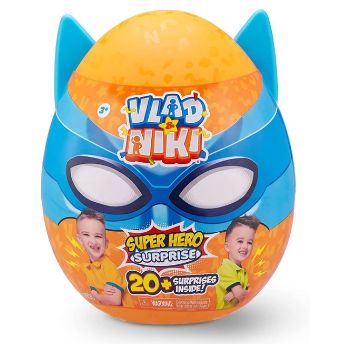 ZURU Vlad & Niki Superhero Surprise Egg Robot Battle with 20+ Surprises, Blue, Series 1