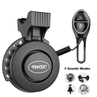 TWOOC USB Rechargeable Bike Bell 120dB Waterproof Handlebar Bicycle Horn Alarm for Cycling Road Bike