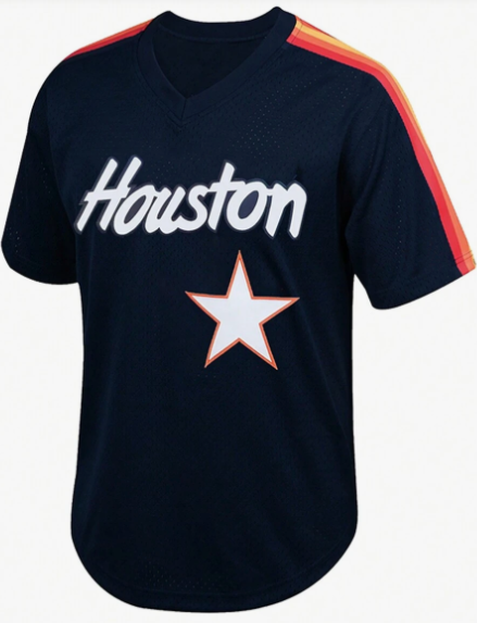 Men's Embroidery Baseball Jersey 34 Dark Blue Casual Short Sleeve V-Neck T-Shirts Party Sports Top