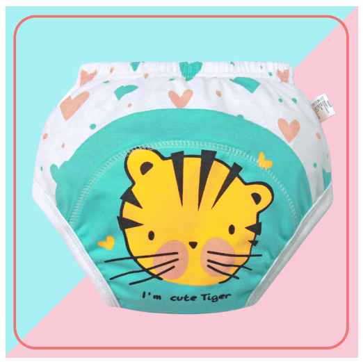 BBking 0-3T Children's Training Pant Cotton Antibacterial Breathable Washable Baby Diaper Pants