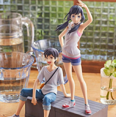ISITA Toy Figures Action Figures Boy Girl Morishima Hodaka Weathering with You Anime Passionate Couple Collection toys Kids Toys PVC Cosplay