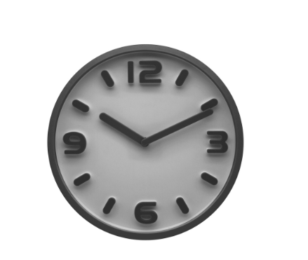 Nordic Wall Clock 12" Inches Embossed 3D Numbers Easy Read Pastel Color Analog Home