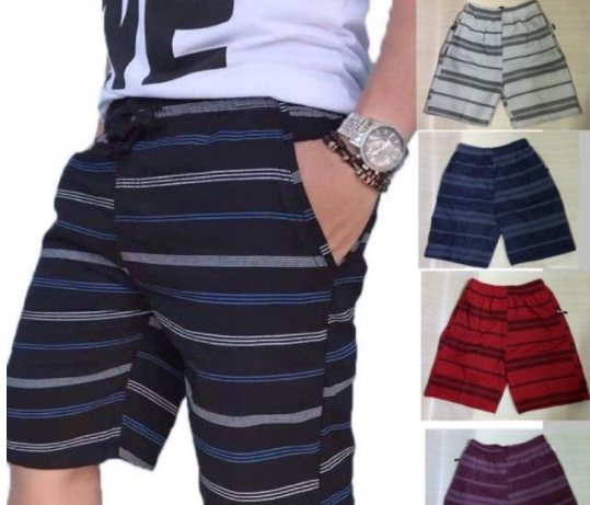 Stripe Fashion Urban Pipe Cotton Shorts Korean New Series