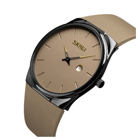 Skmei 1509 Woman Fashion Quartz Watch Unisex Waterproof Calendar Watches watch for women KHAKI