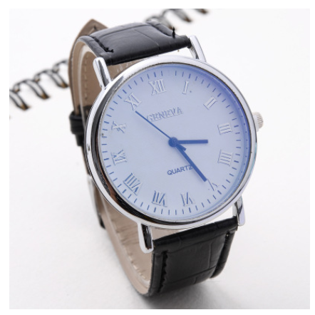European and American style Roman digital quartz watch men and women business gifts men's Geneva blue glass watch fashion belt Watch M4