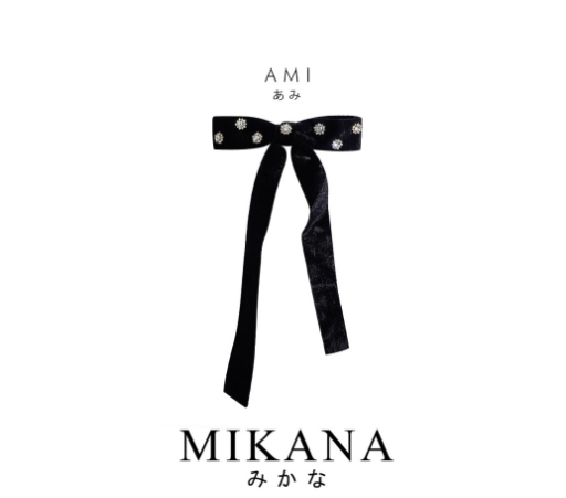 Mikana Ami Ribbon Hair Clip Accessories For Women rhinestone flower hair accessories for woman