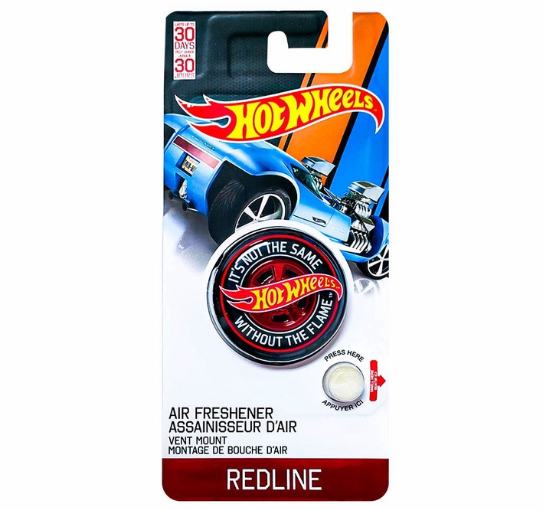 Hot Wheels 3D Air Freshener Vent Mount 20g AF532326 (Red Line) Car Freshener, Clip Onto Air Vent
