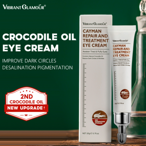 VIBRANT GLAMOUR Crocodile Eye Cream Anti-aging Reduce Fine Lines Wrinkles Fading Dark Circles Puffiness Eye Bags Removal