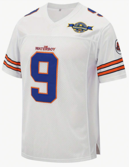 Men's Striped And Letter Embroidery American Football Jersey, Men's V-Neck Short Sleeve Breathable Sports Shirt, Outdoor Street